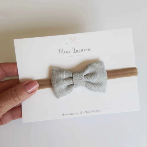 Laço Florença M | Linho | cinza