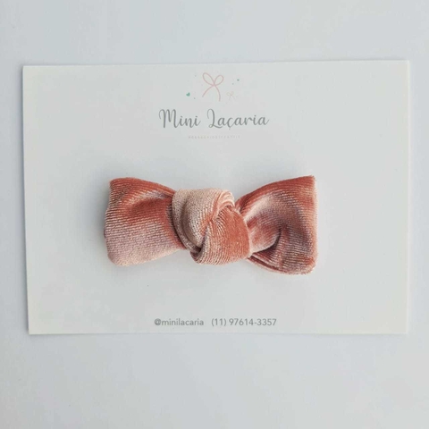 Laço Dakota M | Veludo | rosa blush