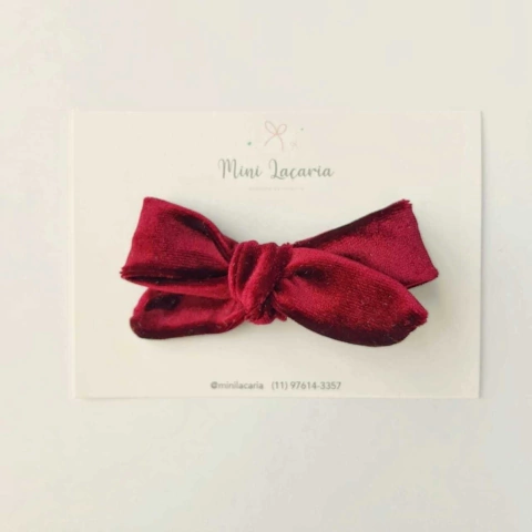 Laço Paris M | Veludo | marsala