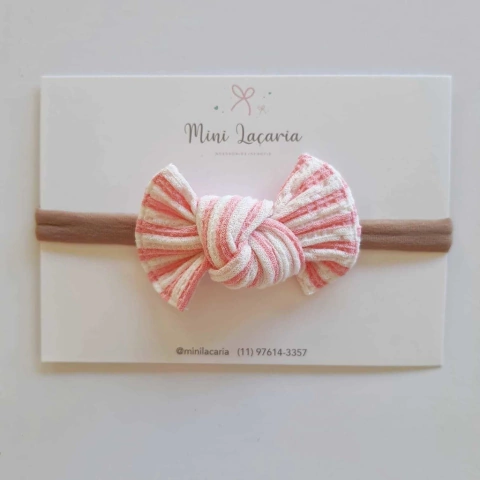 C. na faixinha | Listrado Rosa e Branco