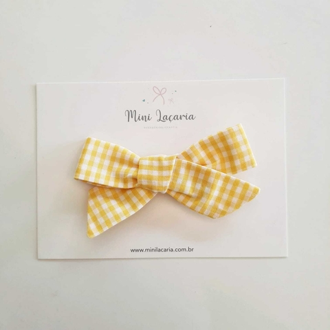 Laço Paris M | Xadrez Amarelo