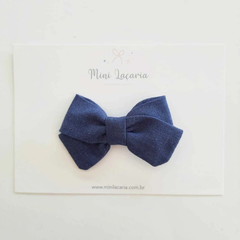 Laço Milão P | Linho | Azul Marinho