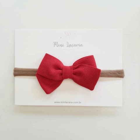 Laço Milão P | Linho | Vermelho