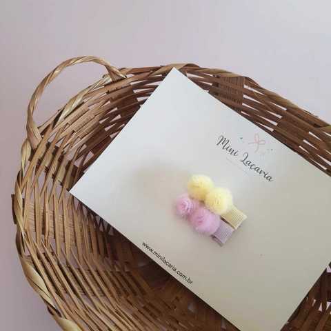 Dupla Hairclips JUJU MINI | amarelo e lilás