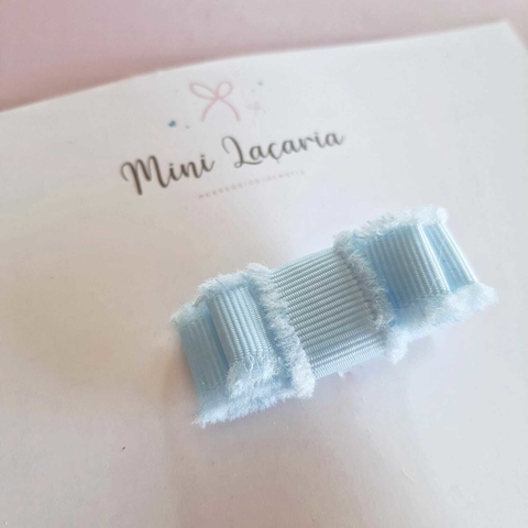 Mini hairclip Aurora desfiadinho | azul bebê