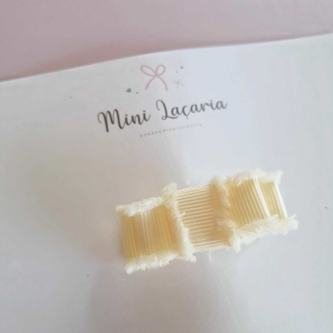Mini hairclip Aurora desfiadinho | amarelo