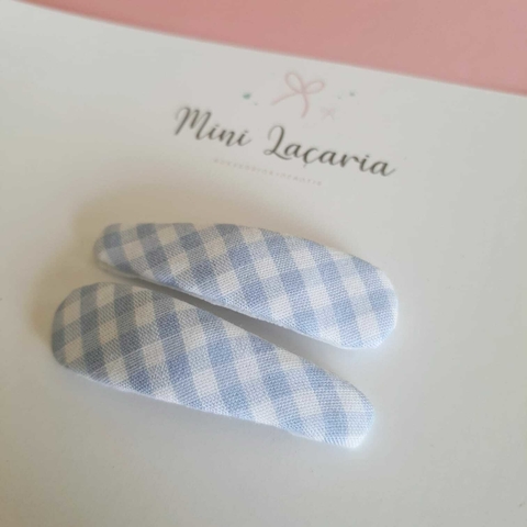 Dupla de Tic Tacs forrados | xadrez azul bebê e branco - comprar online