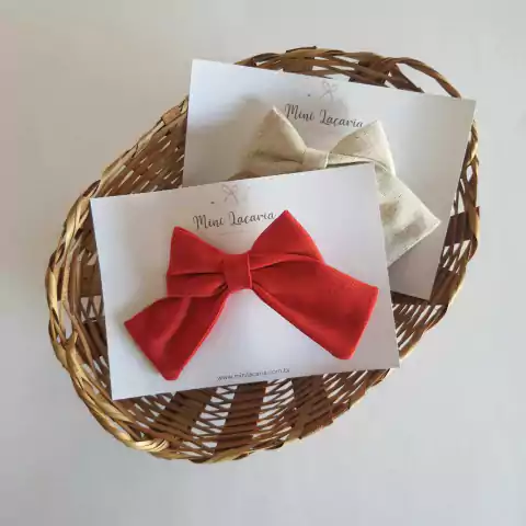 Laço Viena M | Linho | Vermelho