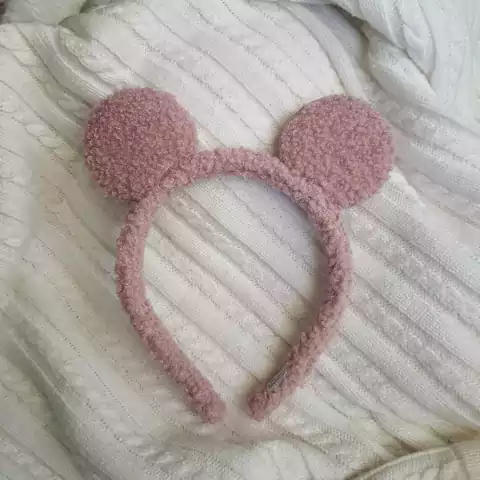 Tiara Teddy Bear - rosa antigo