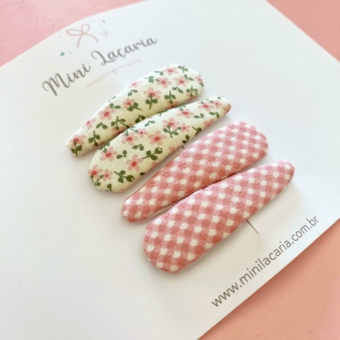 Kit Tic Tacs forrados | Floral e xadrez