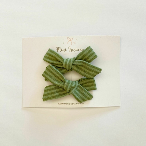 Parzinho Paris P | Listradinho Verde - comprar online