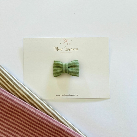 Laço Florença Mini | listradinho verde - comprar online