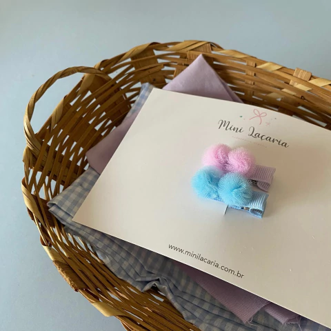 Dupla Hairclips JUJU MINI | lilas e azul - comprar online