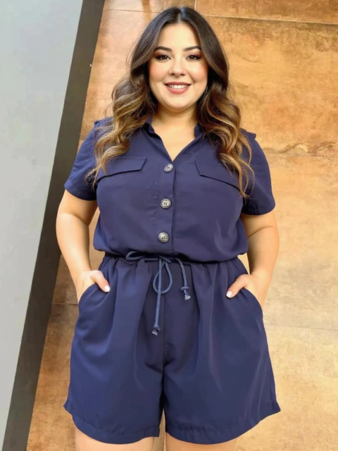 MACAQUINHO COM BOTÕES PLUS SIZE ELENA - comprar online