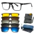 Armação Óculos de Grau Clipon De Sol 5 em 1 Quadrado Arredondado Masculino Feminino Night Drive UV 400 - comprar online