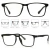 Armação Óculos de Grau Clipon 5 em 1 Quadrado Casual de Sol na internet