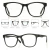 Armação Óculos Clipon 5 em 1 Quadrado Suave Casual Grande na internet