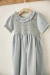 Imagen de Vestido Celine Celeste Punto smock