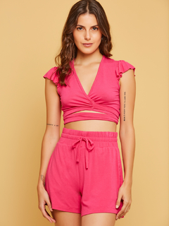 Conjunto De Malha Crepe Short e Cropped - loja online