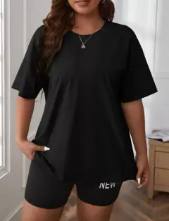 Camiseta Ombro Caído Sólido 100% Algodão T-shirt - comprar online