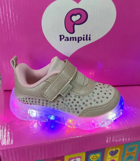 Tênis Off com Strass Luz Led Pampili