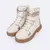 Bota Coturno Feminina Pampili Recortes Nude e Dourada - Kids Dreams Moda Infantil