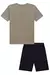 Conjunto de Camiseta em Meia Malha e Bermuda em Molevisco 74671 LucBoo - Kids Dreams Moda Infantil