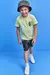 Conjunto de Camiseta em Meia Malha e Bermuda em Nylon Ergonomic com Elastano 74993 LucBoo na internet