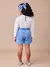Imagem do Shorts saia jeans brilho Animê