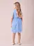 VESTIDO DE TULE AZUL COM PAETÊ MOMI - comprar online