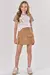 Conjunto de Blusa Boxy em Meia Malha e Short Saia em Sarja com Elastano 84310 Lilimoon Teen Menina