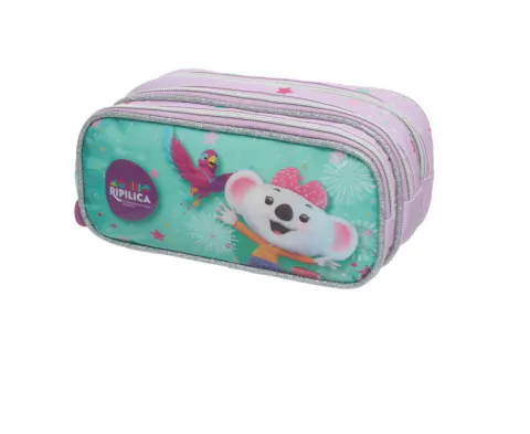 Estojo Triplo Escolar Lilás Lilica Ripilica