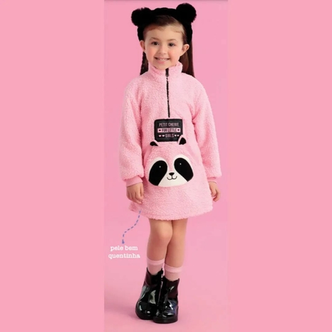 Vestido Inverno em Pelo Carneirinho Petit Cherie