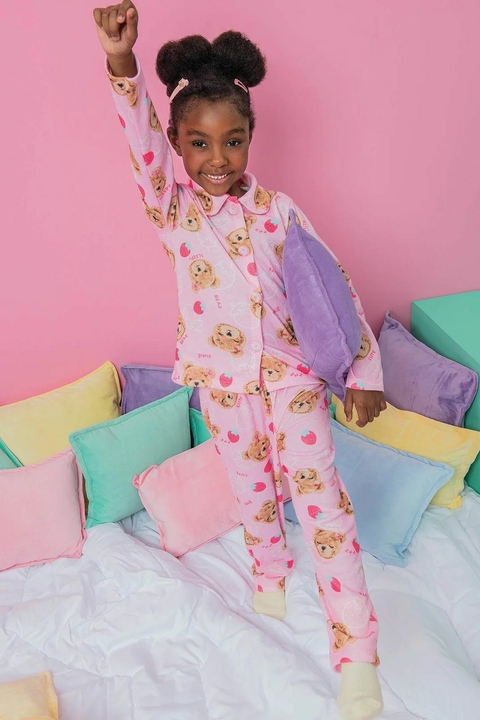 Pijama blusa e Calça em Fleece kukie