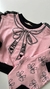 Conjunto laços rosa com preto Petit Cherie - comprar online