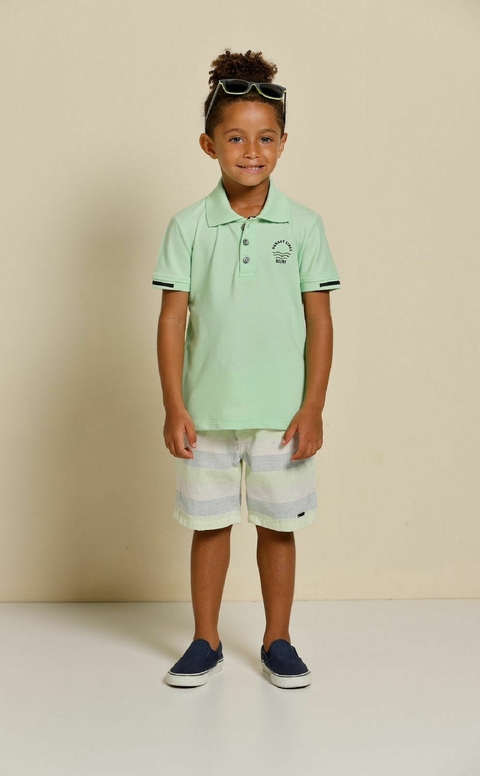 CONJUNTO POLO E BERMUDA EM SARJA BANANA DANGER
