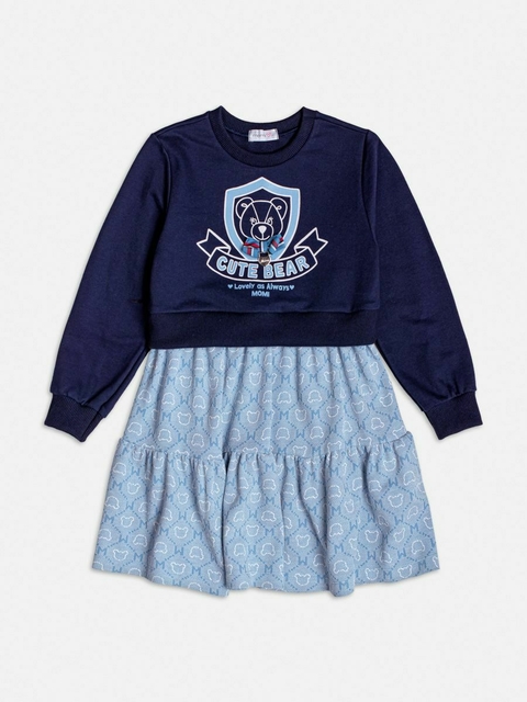 VESTIDO COM SAIA JACQUARD USO MOM