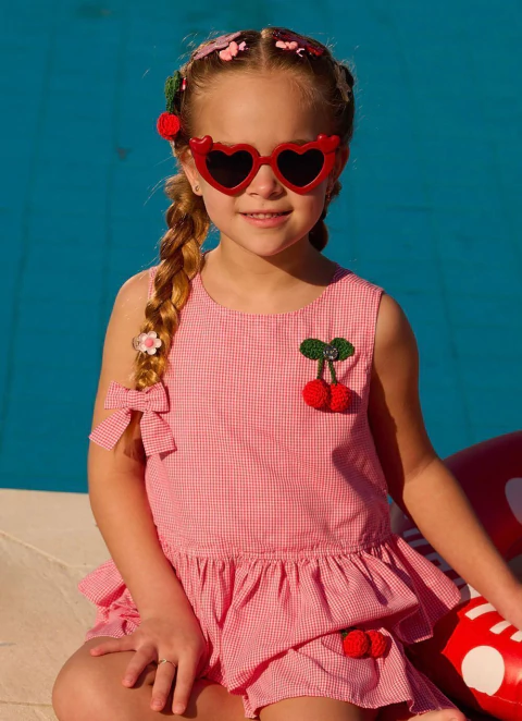 BLUSA REGATA ALGODÃO XADREZ RESORT PITUCHINHUS