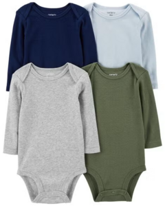 Carters pack x 4 manga larga liso