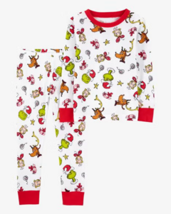 Carters pijama 2 piezas algodón grinch