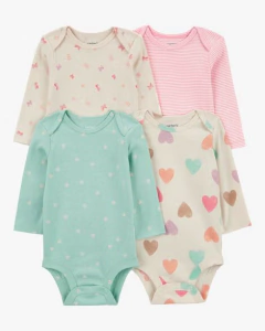 Carters pack bodys x 4 temporada nueva temporada - comprar online