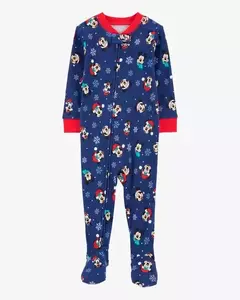Carters pijama algodón Mickey Disney con pies antideslizantes