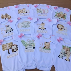 Kit 12 bodys mesversario na internet