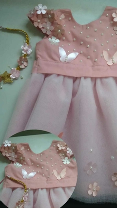 Kit Jardim Encantado Vestido e Asa de borboleta - rosé - comprar online