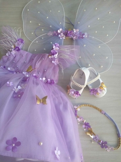 Kit Jardim Encantado Lavanda - Vestido e Acessórios - comprar online