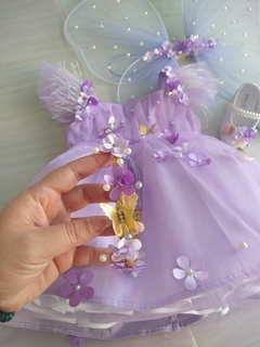 Kit Jardim Encantado Lavanda - Vestido e Acessórios - comprar online