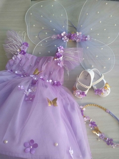 Kit Jardim Encantado Lavanda - Vestido e Acessórios