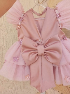 Vestido Flower Rosé - Flora Vestindo Sonhos