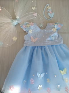 Vestido Jardim - Azul bebê na internet