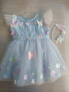Vestido Jardim Azul